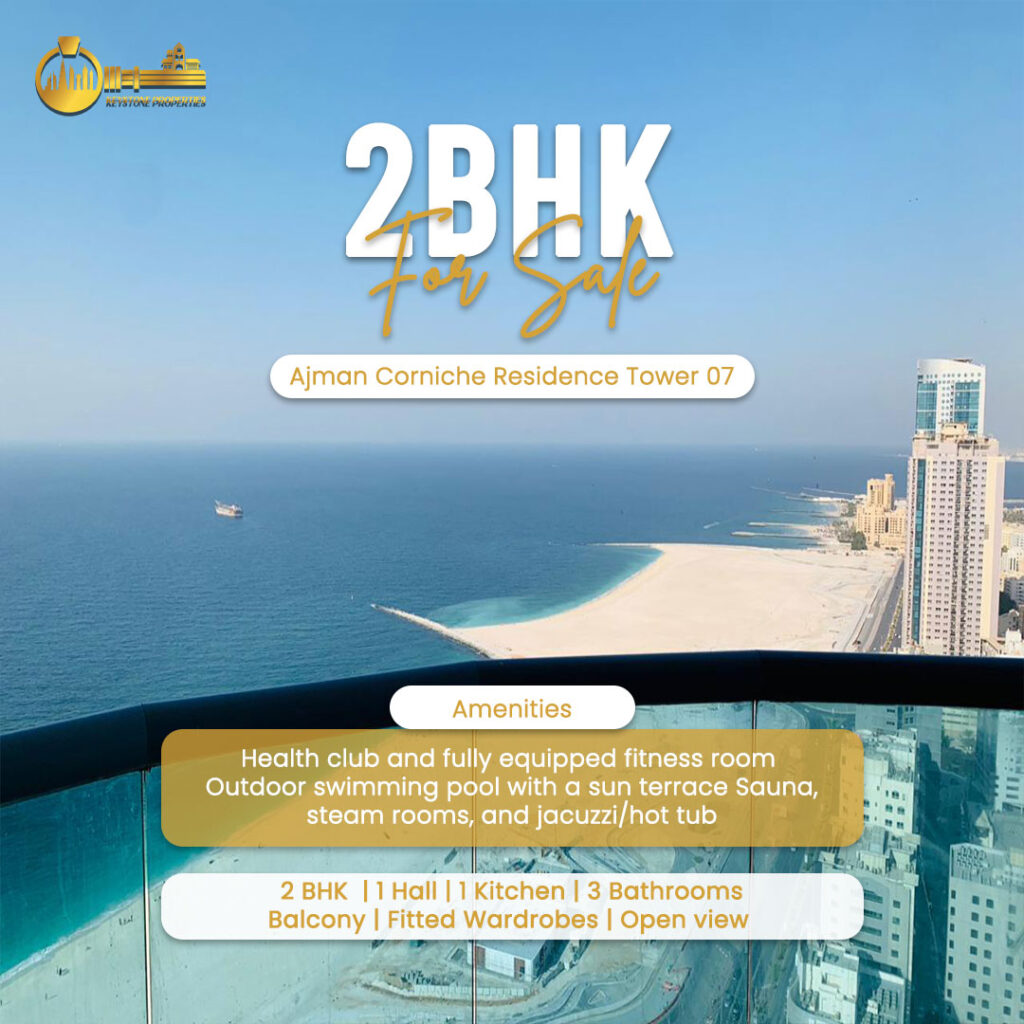 2 Bedroom Apartment for Sale in Ajman Corniche Residence, Tower 07, Ajman