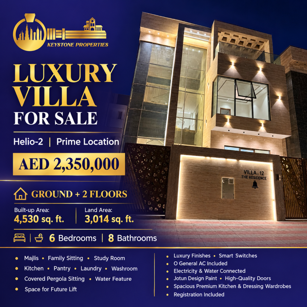 Luxury 6 Bedroom Villa for Sale in Al Helio 2, Ajman A253,